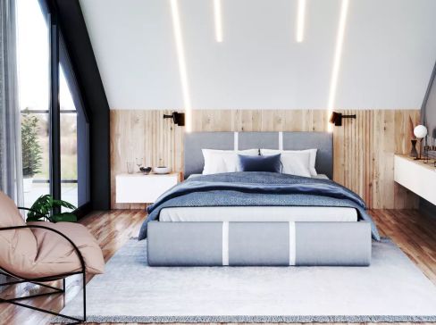Čalouněná manželská postel Fdm Fusion Trinity šíře 173 cm šedá