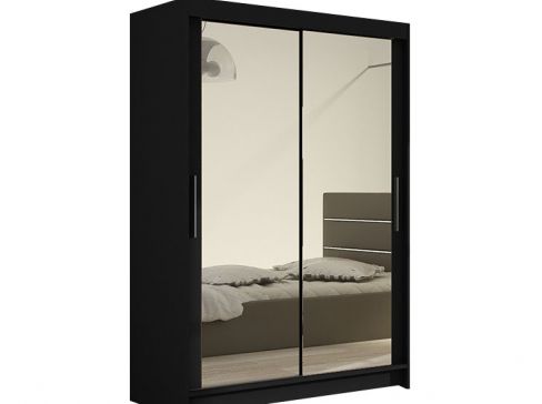 Šatní skříň Miami VII šíře 120 cm s dvojitým zrcadlem a posuvnými dveřmi