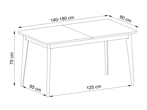 Stůl Pi Primo PST-140 šíře 180 cm