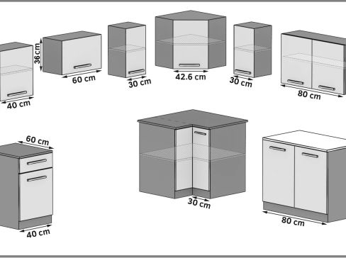 Rohová kuchyňská linka Lidiauniqa 3 celkové délky 360 cm
