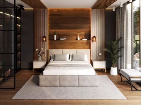 Manželská čalouněná postel Fdm Fresia Paris šíře 173 cm