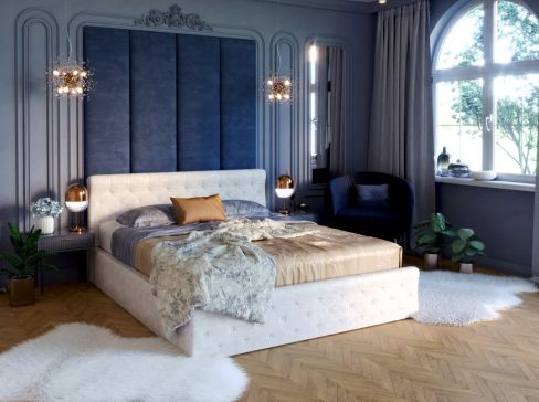 Manželská čalouněná postel Fdm Chicago Trinity šíře 153 cm