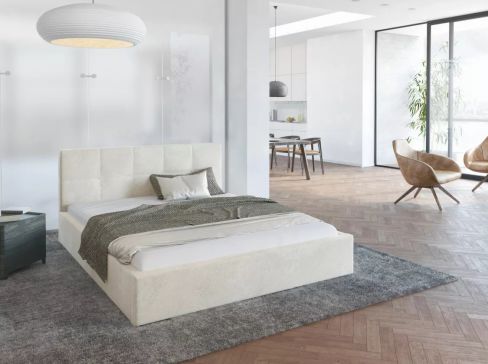 Manželská čalouněná postel Fdm Rino Paris šíře 193 cm