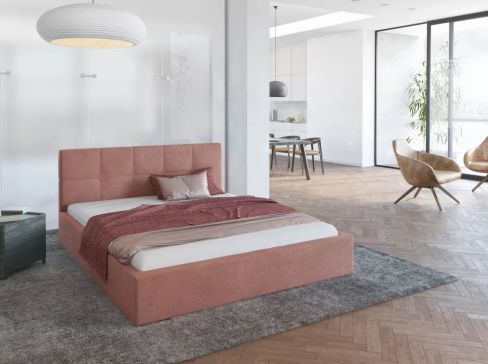 Manželská čalouněná postel Fdm Rino Paris šíře 193 cm