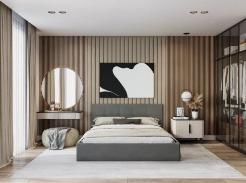 Manželská čalouněná postel Fdm Rino Trinity šíře 173 cm