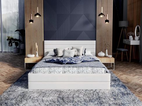 Manželská čalouněná postel Fdm Virginia Trinity šíře 193 cm