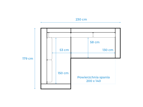 Rohová rozkládací pohovka Grande Plus šíře 230 cm pravá