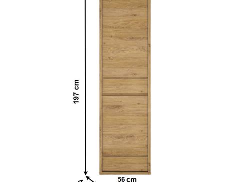 Policová skříň K Sheldon Typ 10 šíře 56 cm - dub shetland