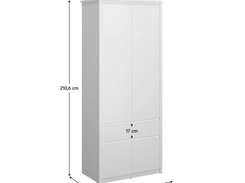 Skříň K Erodin 4d1s šíře 87 cm - bílá