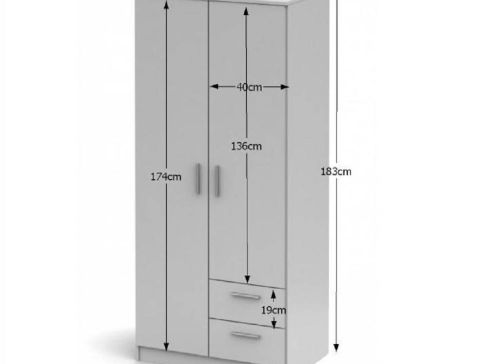 Dvoudveřová skříň K Singa 81 se šuplíky šíře 82 cm