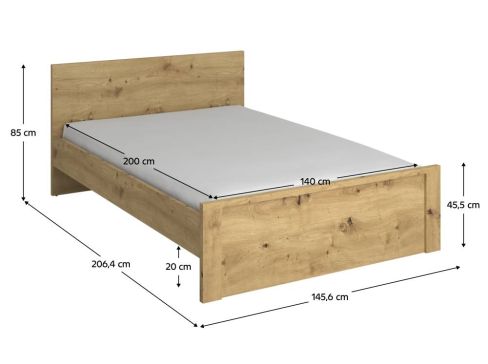 Postel K Airon 140 x 200 cm - dub artisan