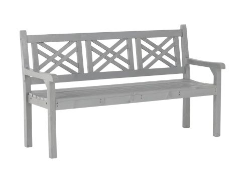 Dřevěná zahradní lavička K Fabla šíře 150 cm šedá
