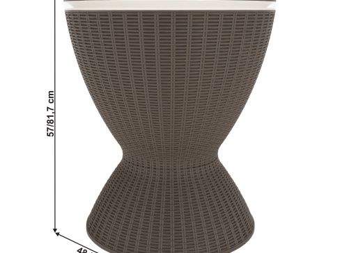 Zahradní chladící stolek K Fabir, šedá