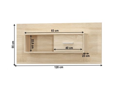 Nástěnná skříňka K Teyo 1D šíře 120 cm