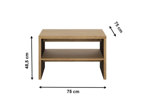 Konferenční stolek K Sheldon Typ 71 šíře 75 cm - dub shetland