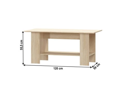 Konferenční stolek K Teyo šíře 120 cm - dub sonoma