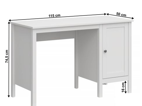 Psací stůl K Olje 1D/1155 šíře 115 cm - bílá