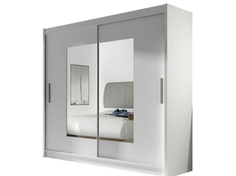 Šatní skříň Bega VII šíře 180 cm s dvojitým zrcadlem a posuvnými dveřmi