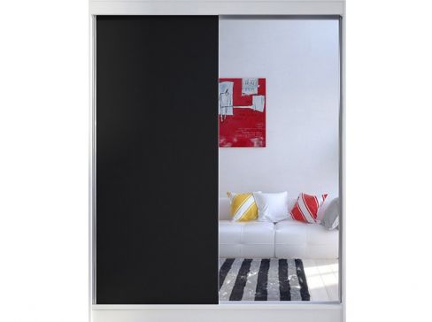 Šatní skříň Camino šíře 150 cm s velkým zrcadlem a posuvnými dveřmi