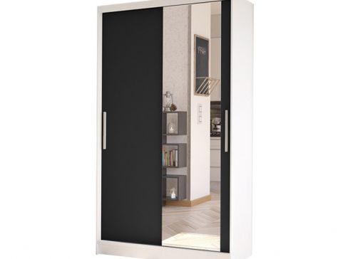 Šatní skříň Costa VI šíře 100 cm s posuvnými dveřmi a s velkým zrcadlem