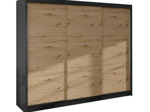 Šatní skříň Derby II šíře 200 cm s posuvnými dveřmi bez zrcadla