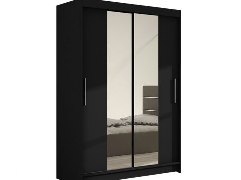 Šatní skříň Miami II šíře 120 cm s dvojitým zrcadlem a posuvnými dveřmi