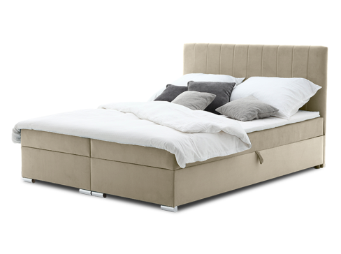 Čalouněná manželská postel Grenland v šíři 160 cm s vrchní matrací v ceně