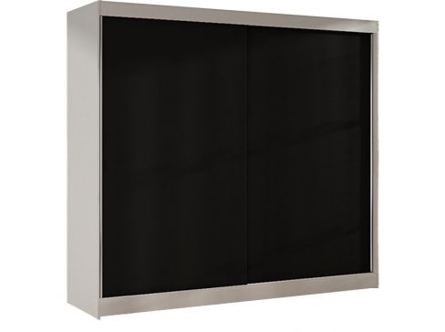 Šatní skříň Basti X - stěny bílá / černá
