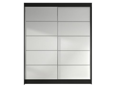 Šatní skříň Lino IV - stěny černá / bílá