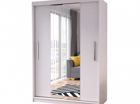 Idzczak šatní skříň Neomi 01 šíře 120 cm s posuvnými dveřmi a zrcadlem