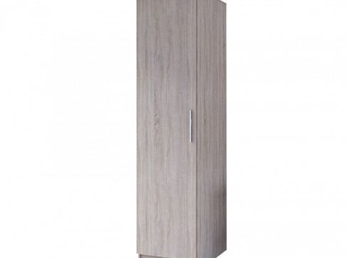 Skříň Szantal 1D šíře 50 cm s policemi a klasickými dveřmi - dub sonoma