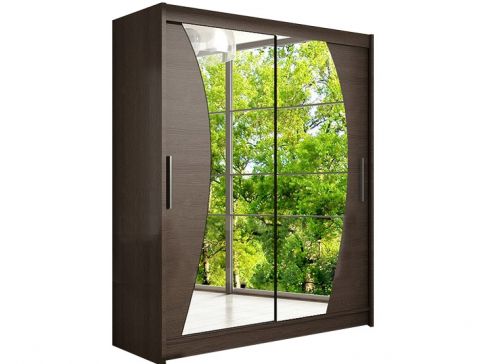 Šatní skříň Westa X šíře 150 cm s velkým zrcadlem a posuvnými dveřmi